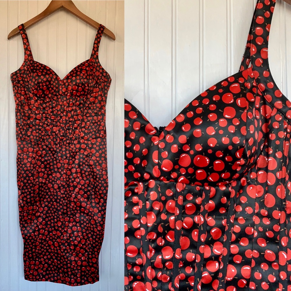 Jessica Simpson Black Cherry Sexy Pinup Dress 12